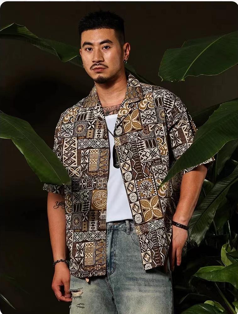 Vintage Baroque Short Sleeve Shirt