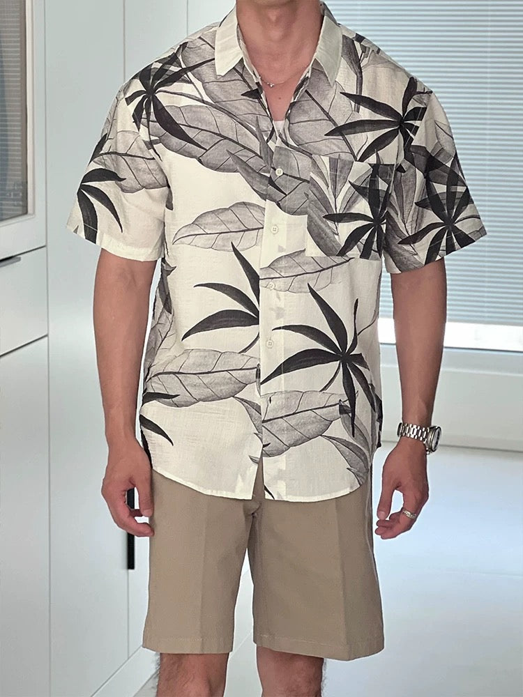 Hawaiian Ice Silk Floral Shirt