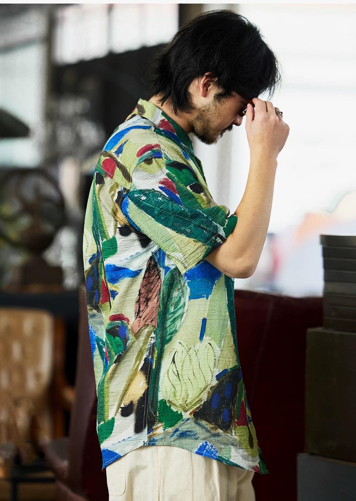 Hawaiian Oil Painting Print Shirt