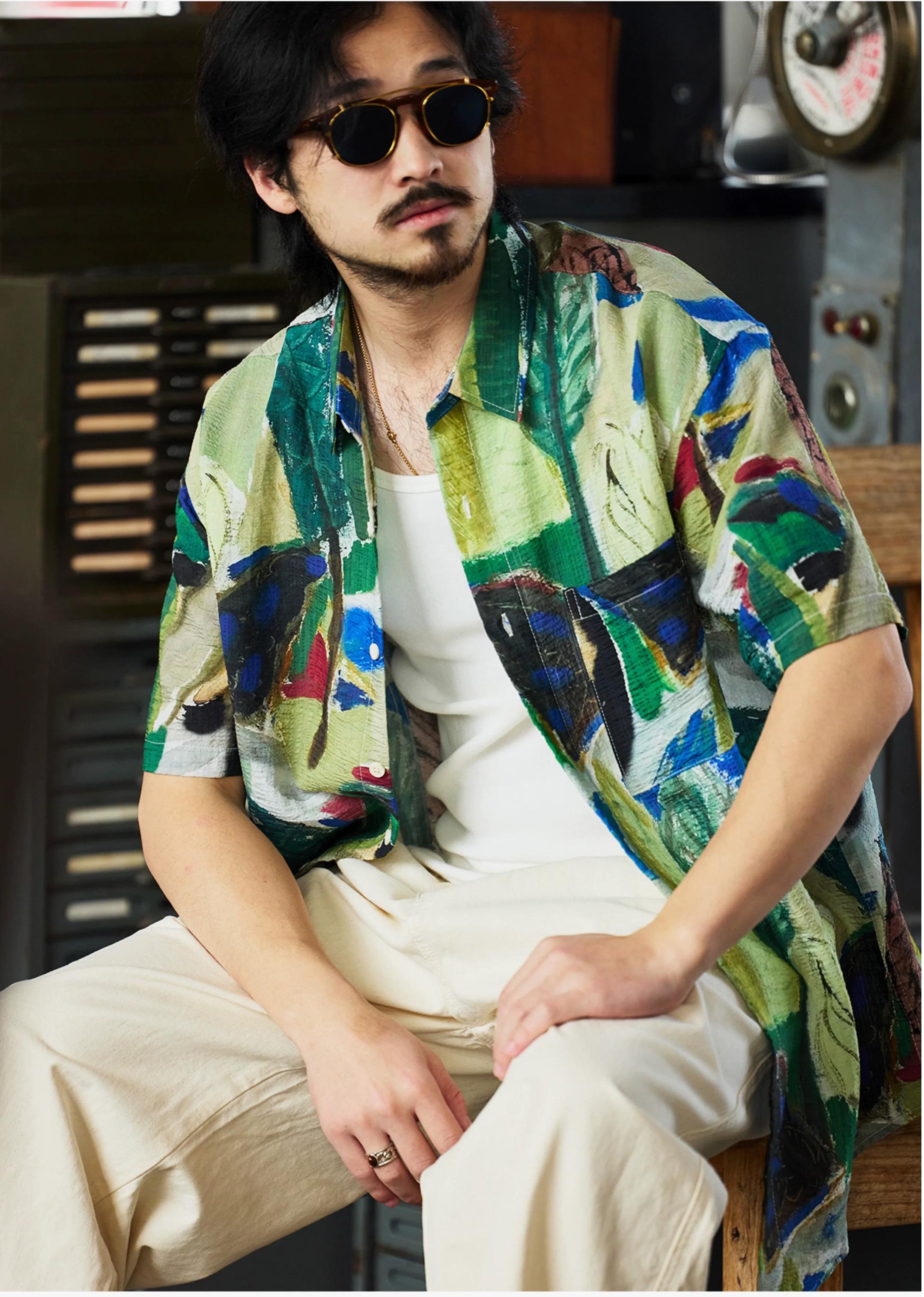 Hawaiian Oil Painting Print Shirt