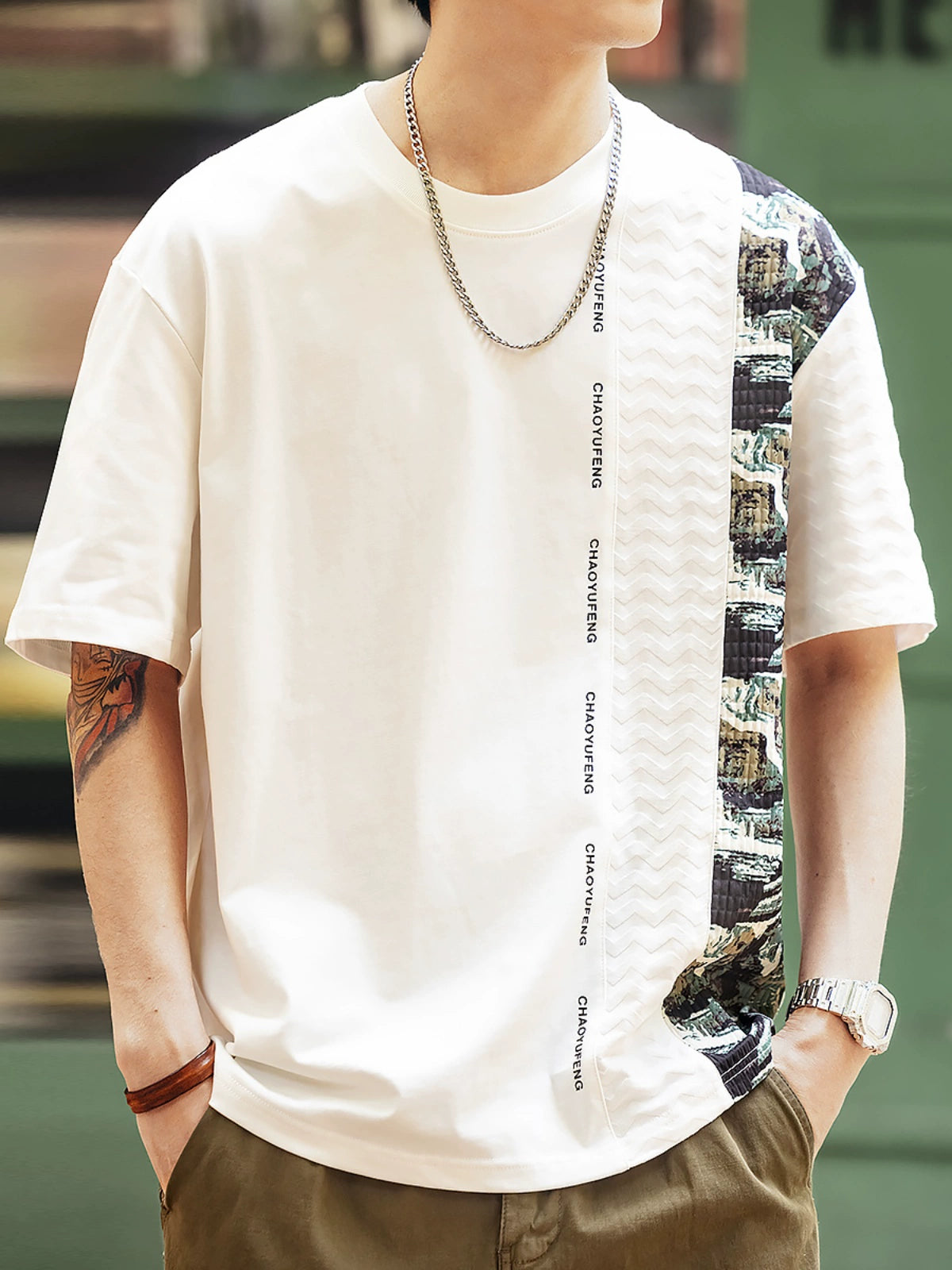 Floral Patchwork Short-Sleeve T-Shirt