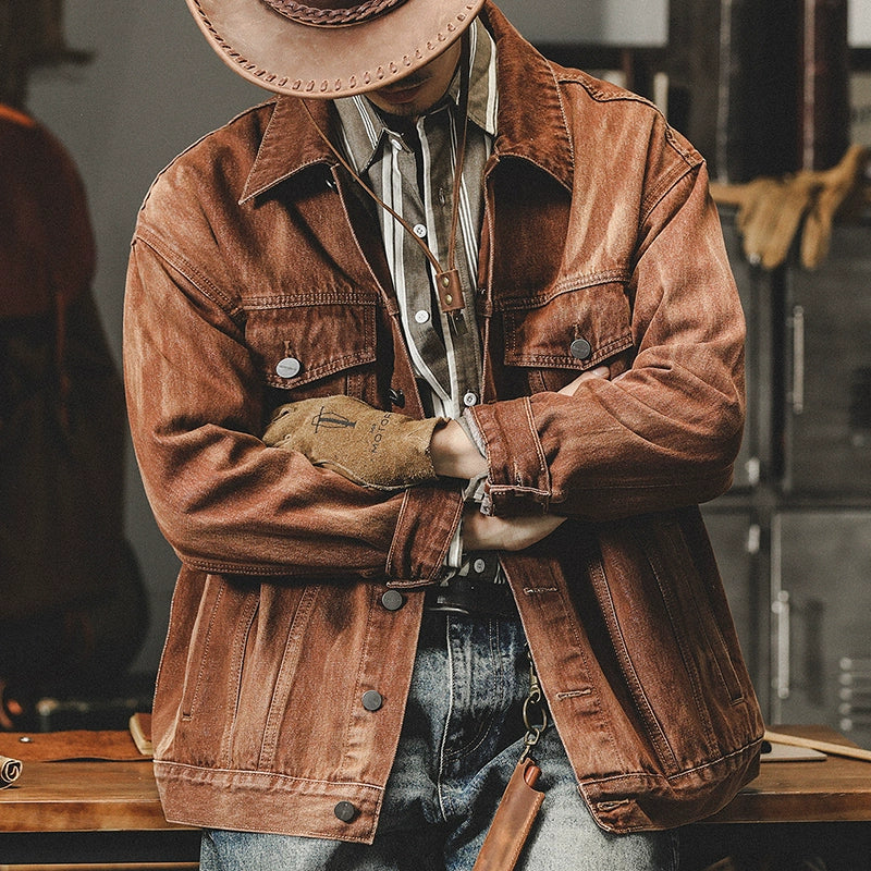 Retro Work Denim Jacket
