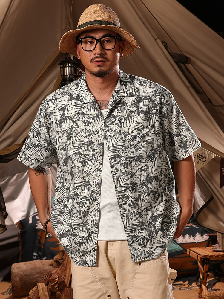 Breathable Wrinkle-Resistant Non-Iron Hawaiian Print Shirt