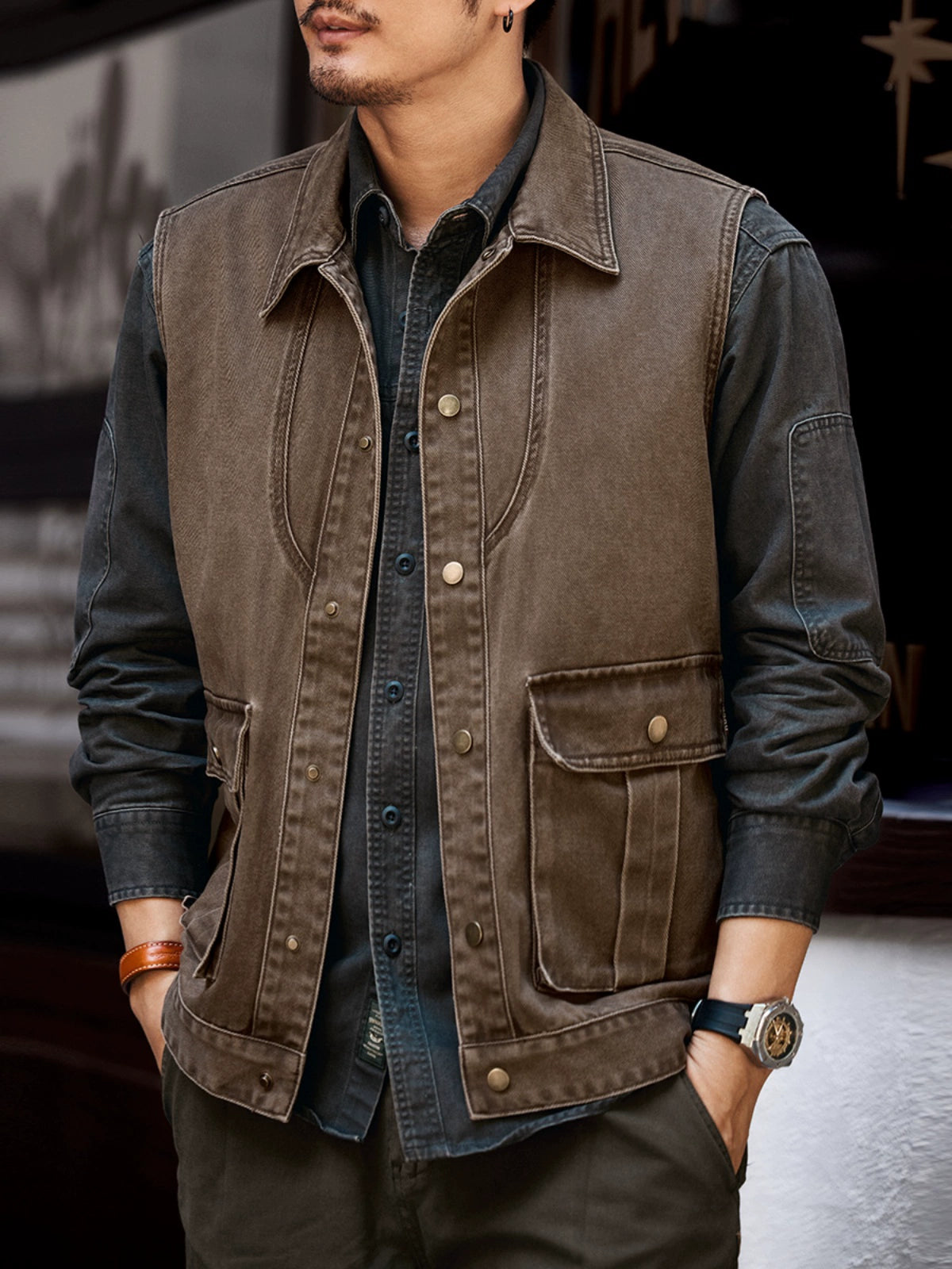 Retro Outdoor Work Pocket Vest – cloudsroad.com