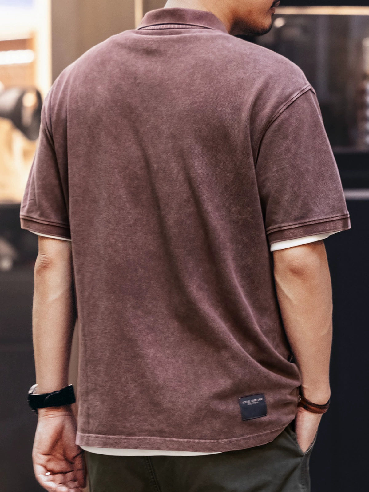 American Vintage Workwear Short Sleeve Polo T-Shirt