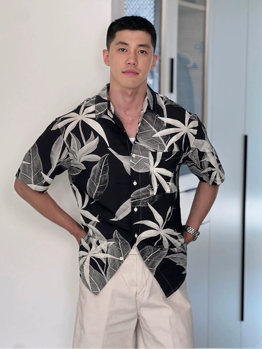 Hawaiian Ice Silk Floral Shirt