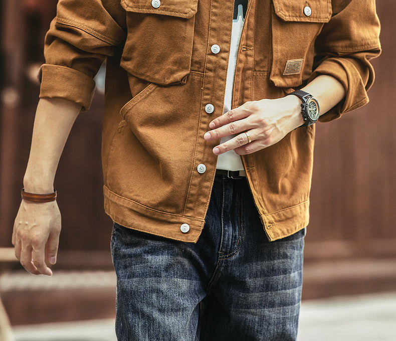 Retro Work Denim Jacket