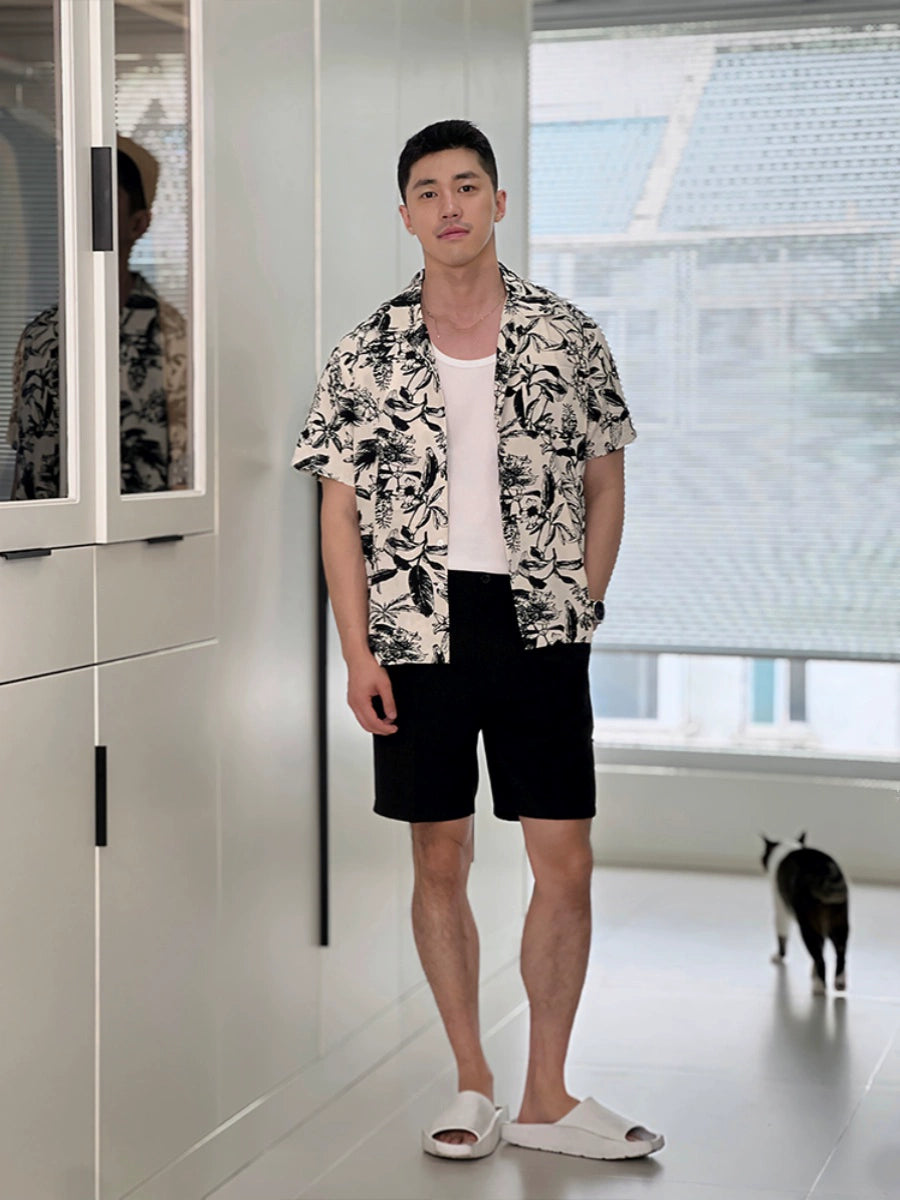 Hawaiian Botanical Print Shirt