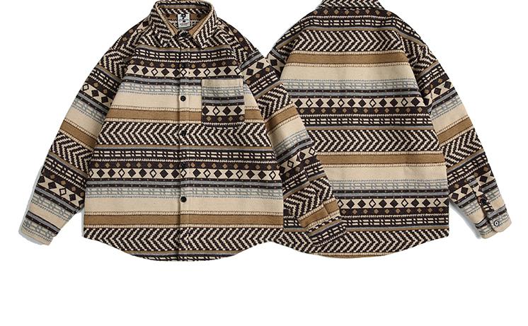 Vintage Ethnic Style Long Sleeve Shirt Jacket