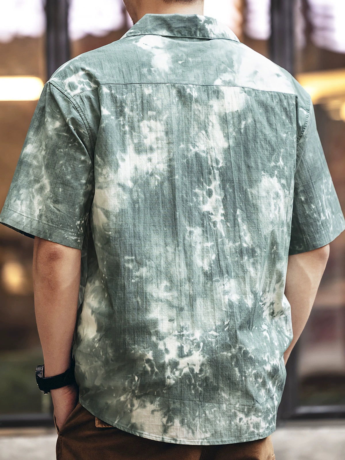 Tie-Dye Print Short Sleeve Shirt
