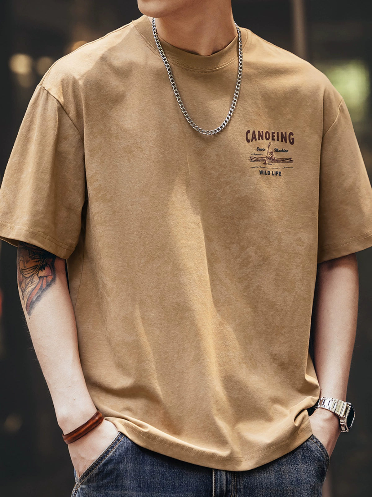 Cloud Dyeing Print Short-Sleeve T-Shirt