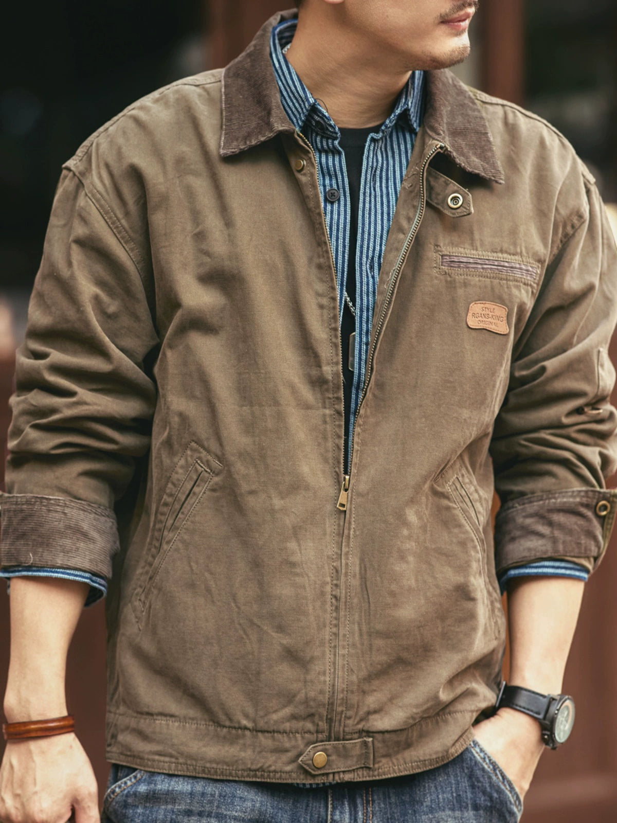 Zipper Workwear Jacket
