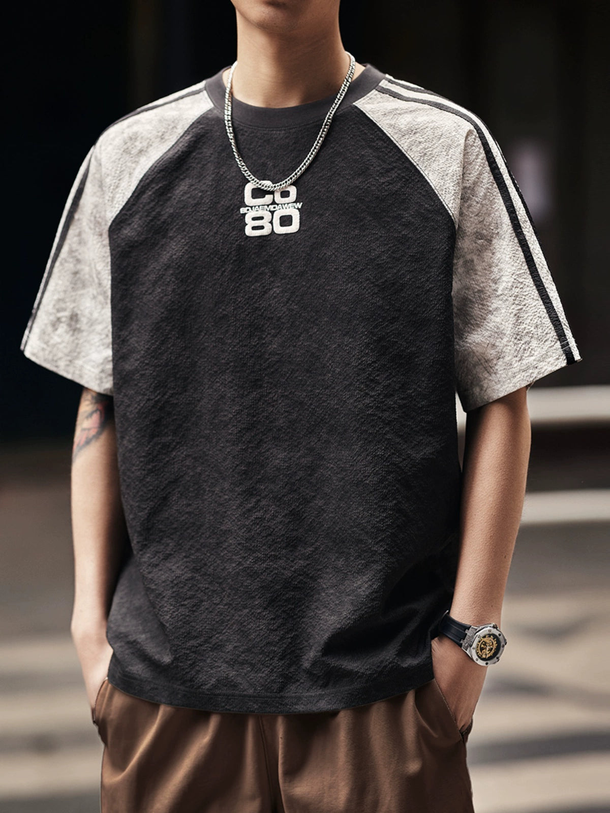 Ice Silk Quick-Dry Seersucker Short-Sleeve T-Shirt