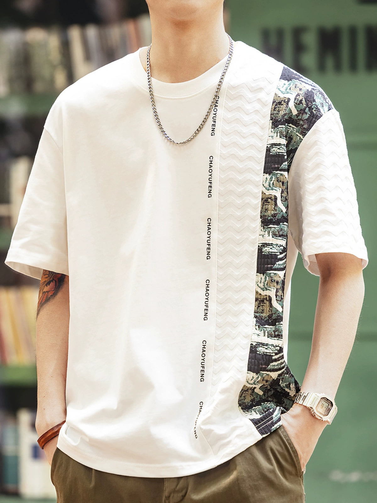 Floral Patchwork Short-Sleeve T-Shirt