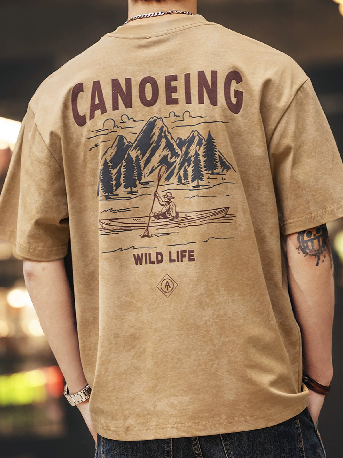 Cloud Dyeing Print Short-Sleeve T-Shirt
