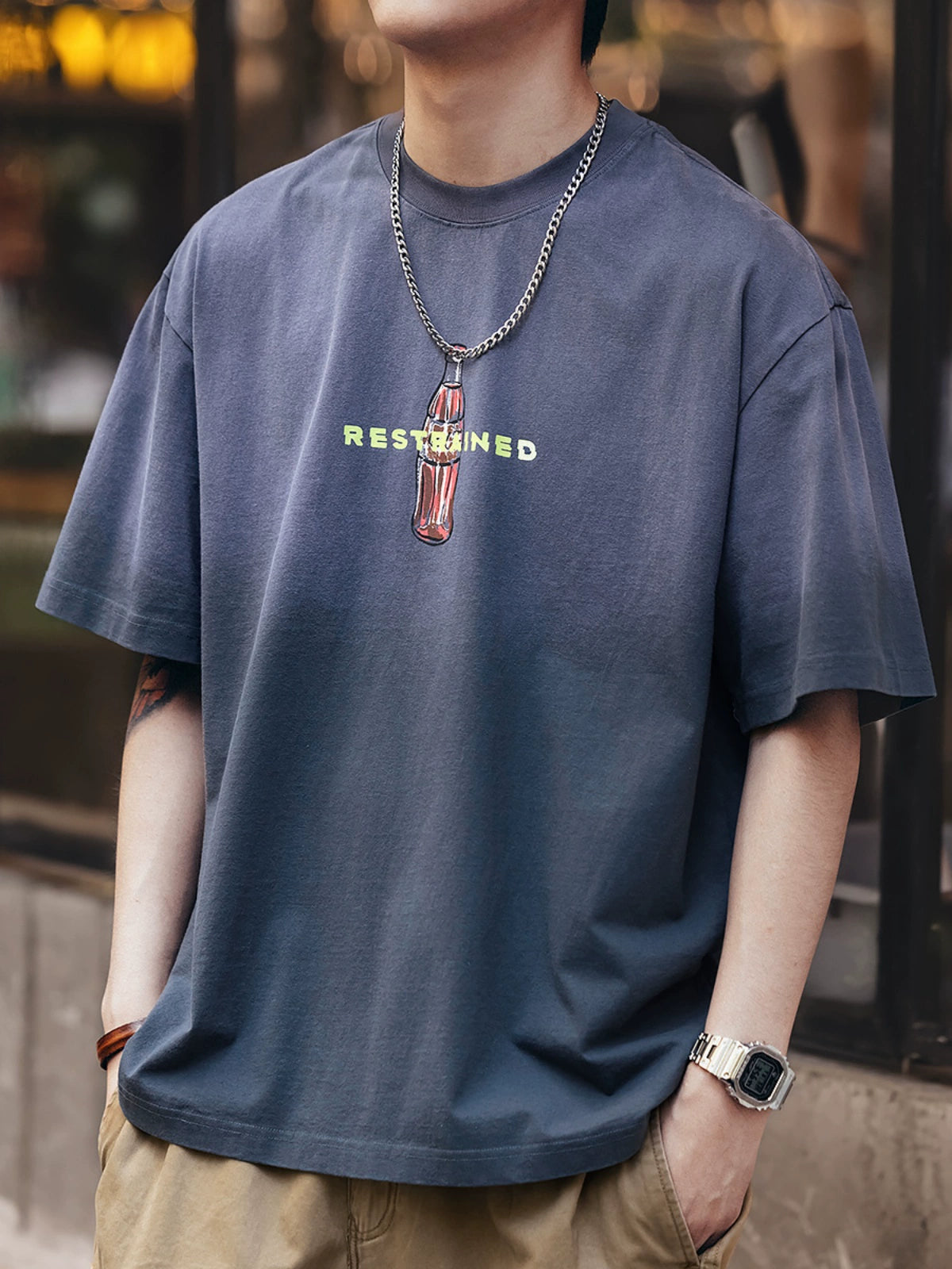 Washed Gradient Short-Sleeve T-Shirt