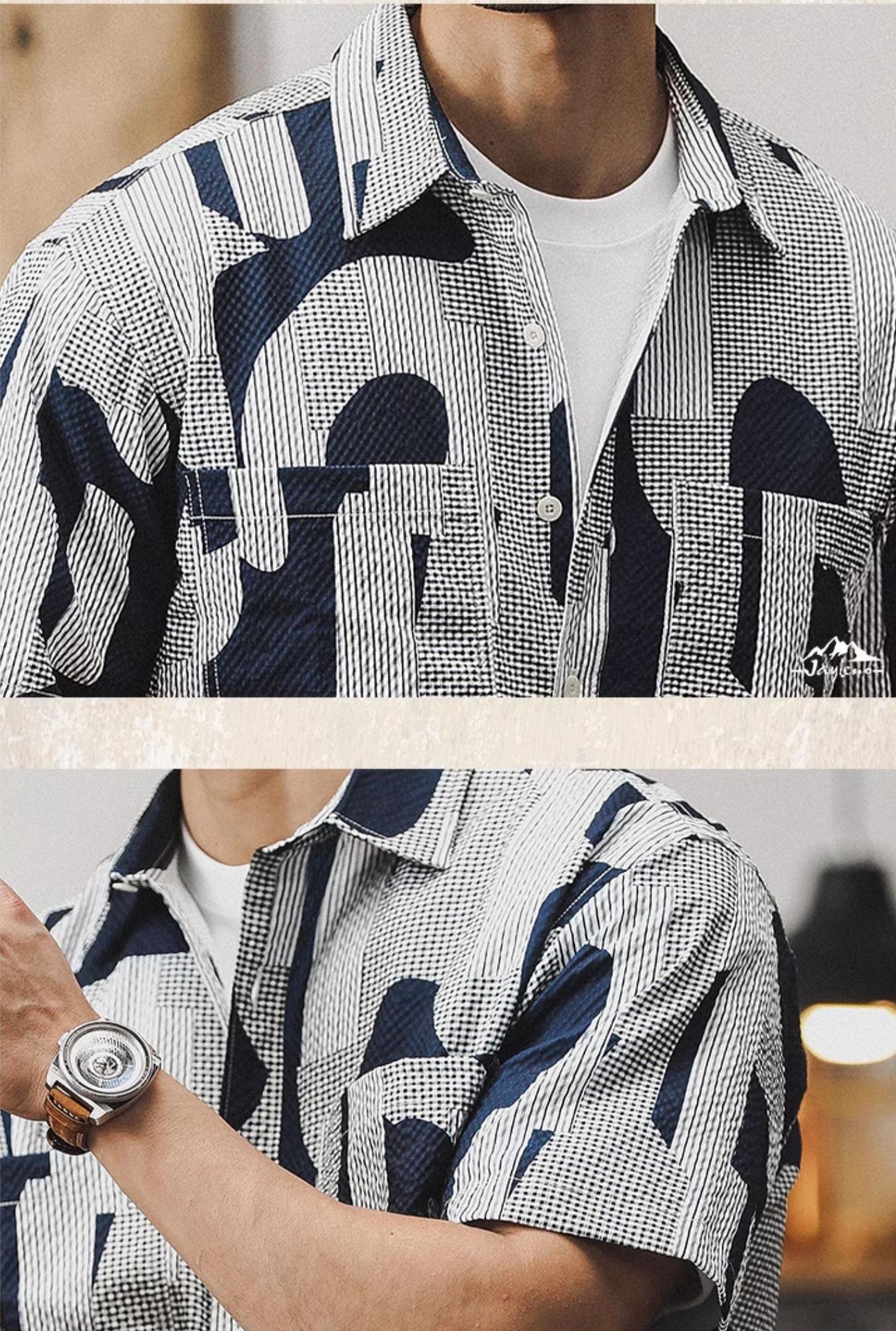 Hawaiian - style Seersucker Shirt