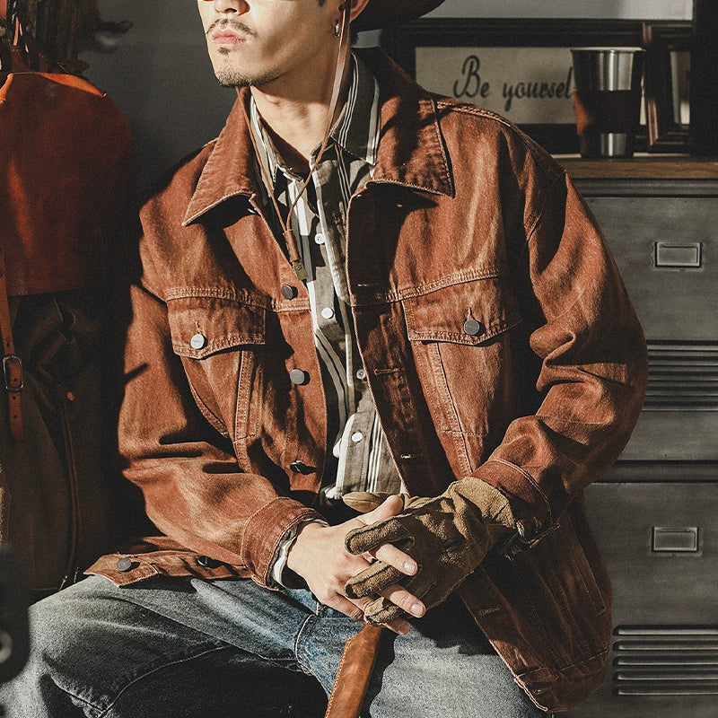 Retro Work Denim Jacket