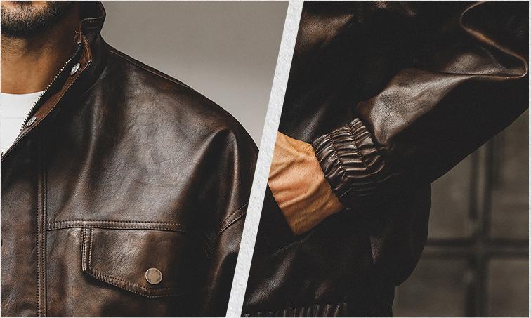 Vintage Casual Soft Faux Leather Jacket