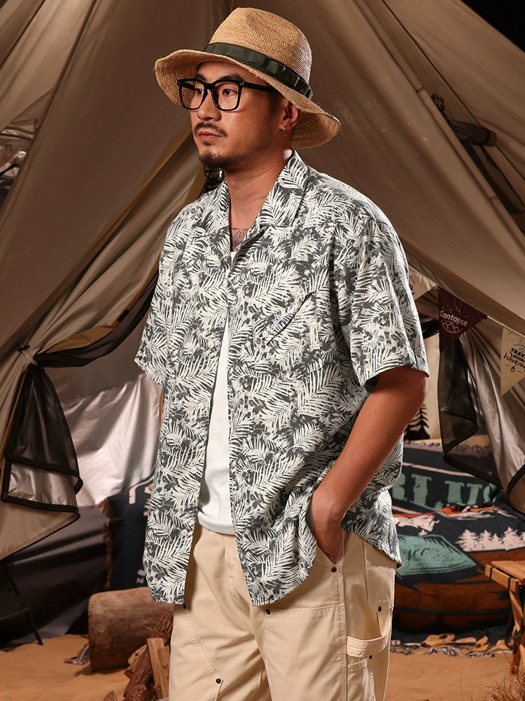 Breathable Wrinkle-Resistant Non-Iron Hawaiian Print Shirt