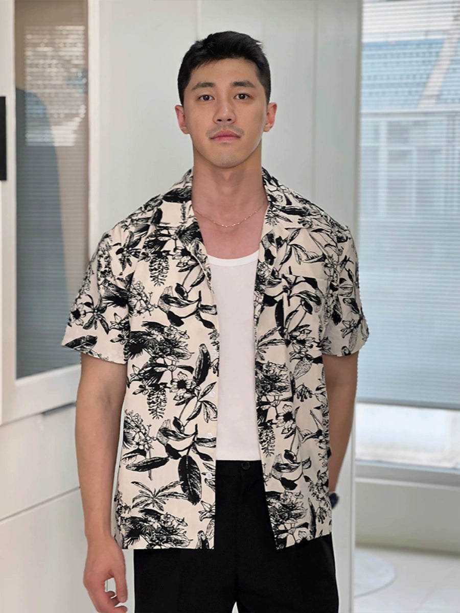 Hawaiian Botanical Print Shirt