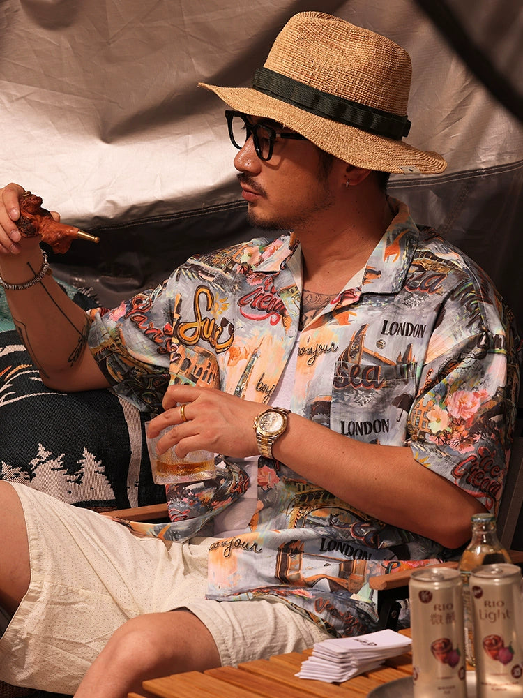 Hawaiian Vacation Style Printed Shirt