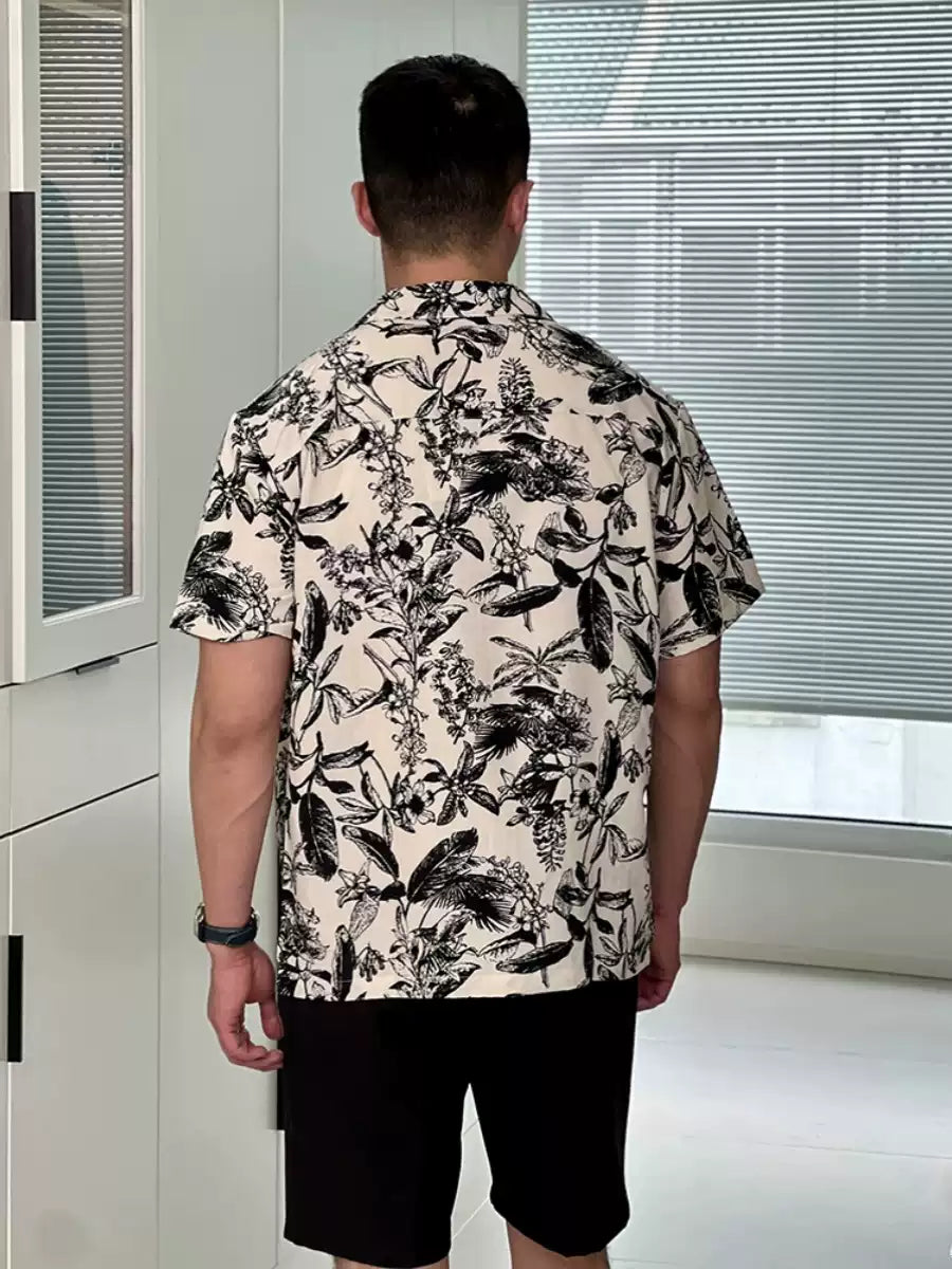 Hawaiian Botanical Print Shirt