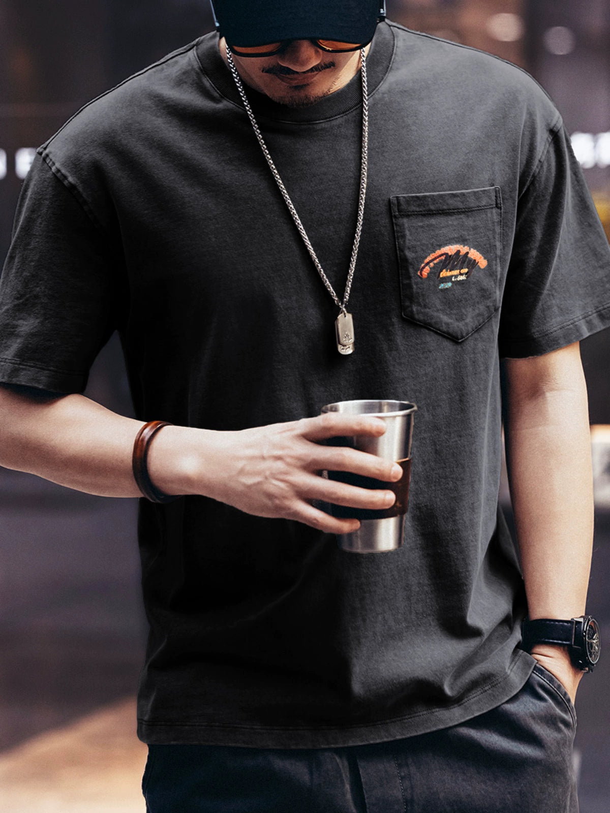 Vintage Back Print Short-Sleeve T-Shirt