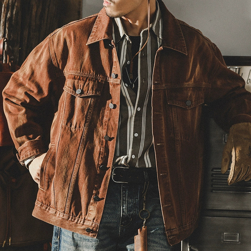 Retro Work Denim Jacket