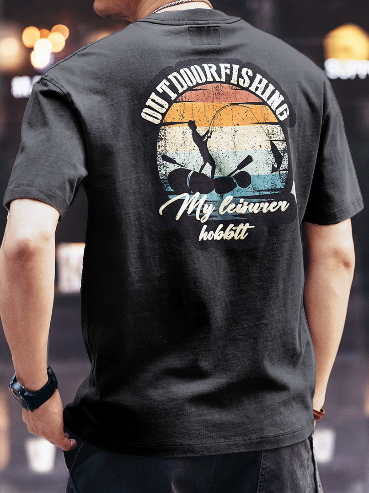 Vintage Back Print Short-Sleeve T-Shirt