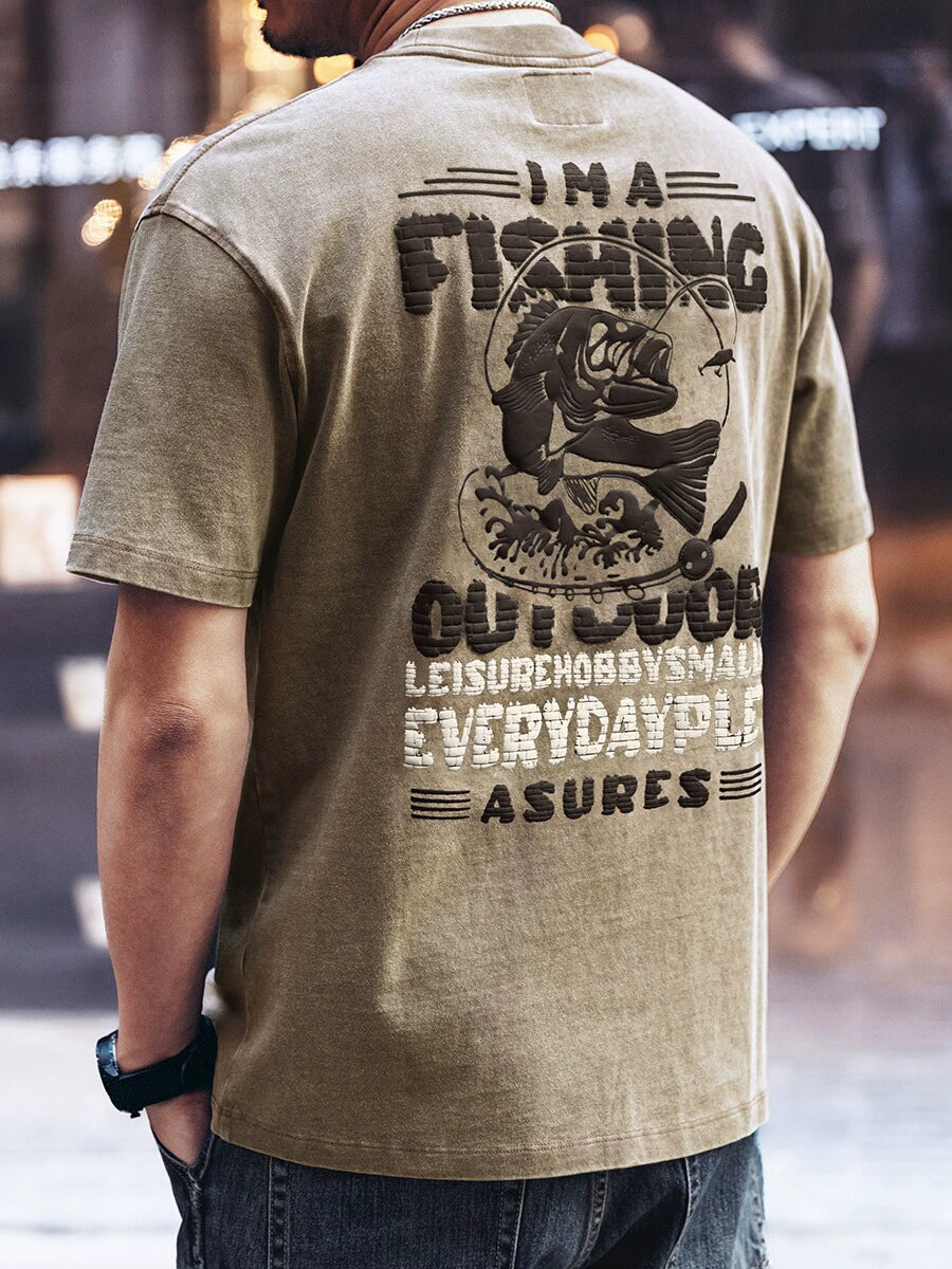Carp Print Short-Sleeve T-Shirt