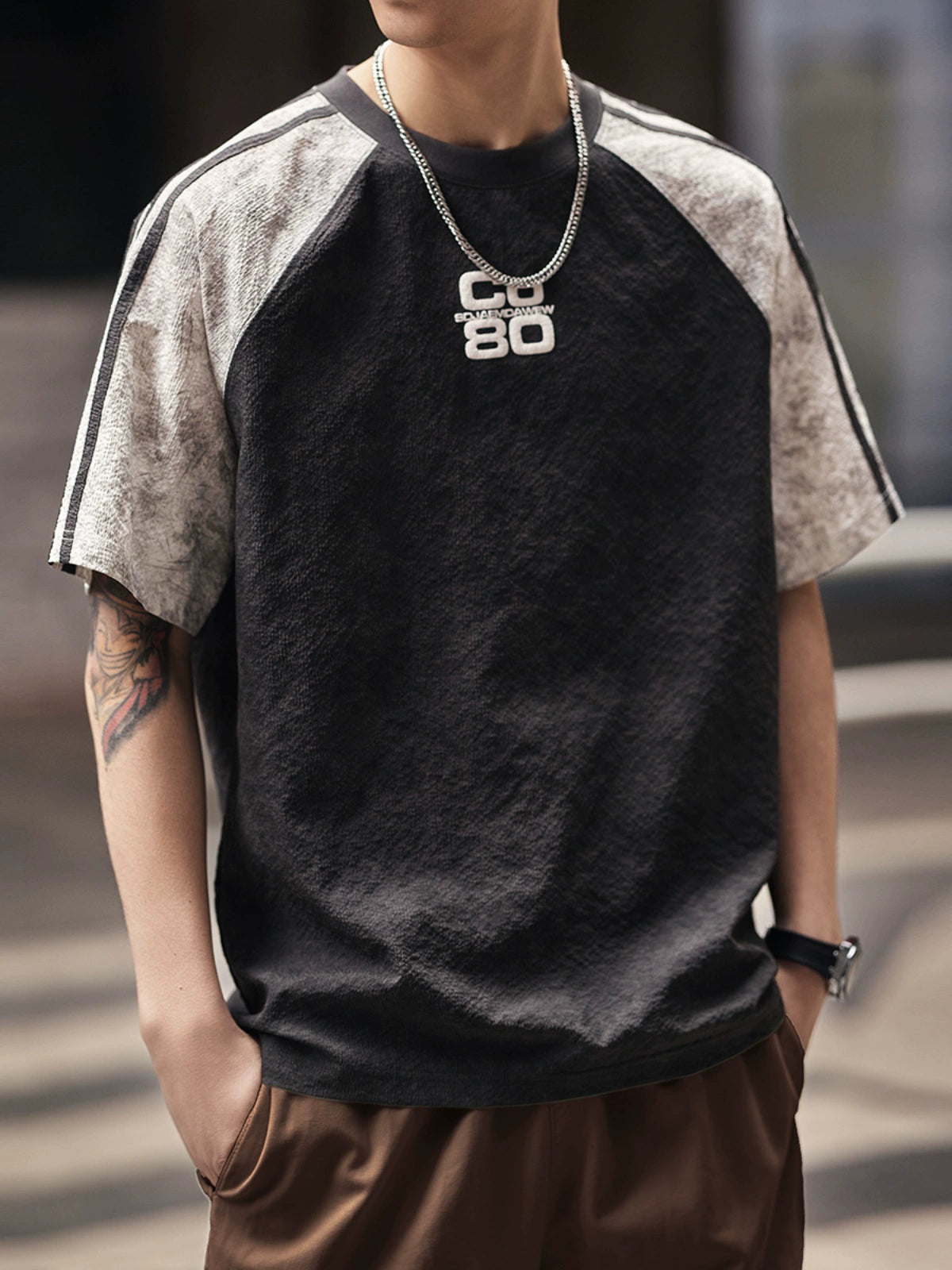 Ice Silk Quick-Dry Seersucker Short-Sleeve T-Shirt