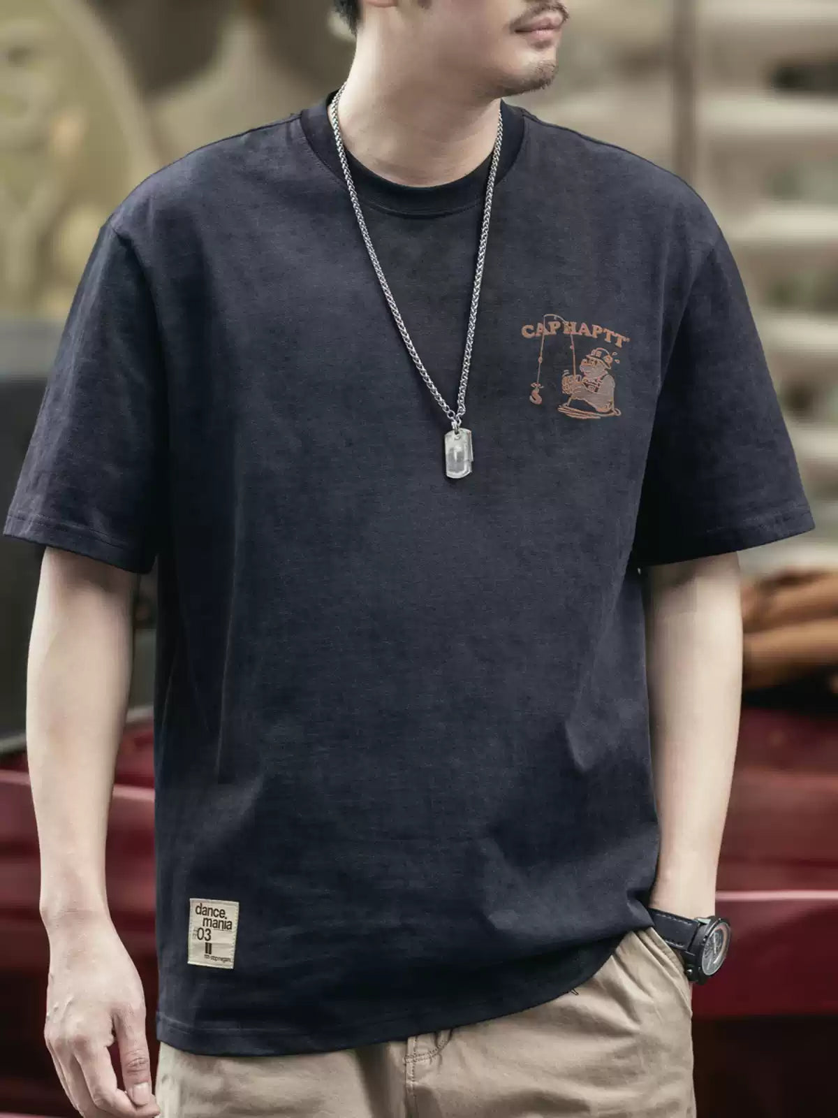 Back-Printed Casual T-Shirt