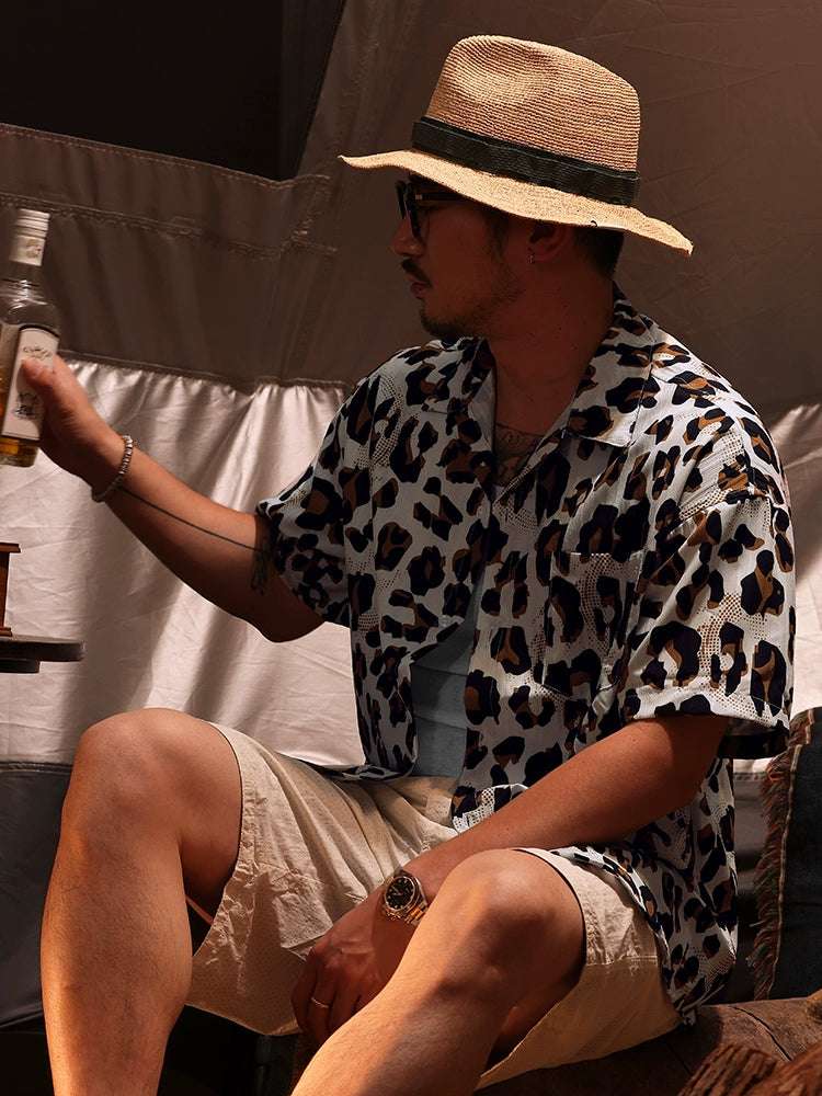Leopard Pattern Summer Short Shirt