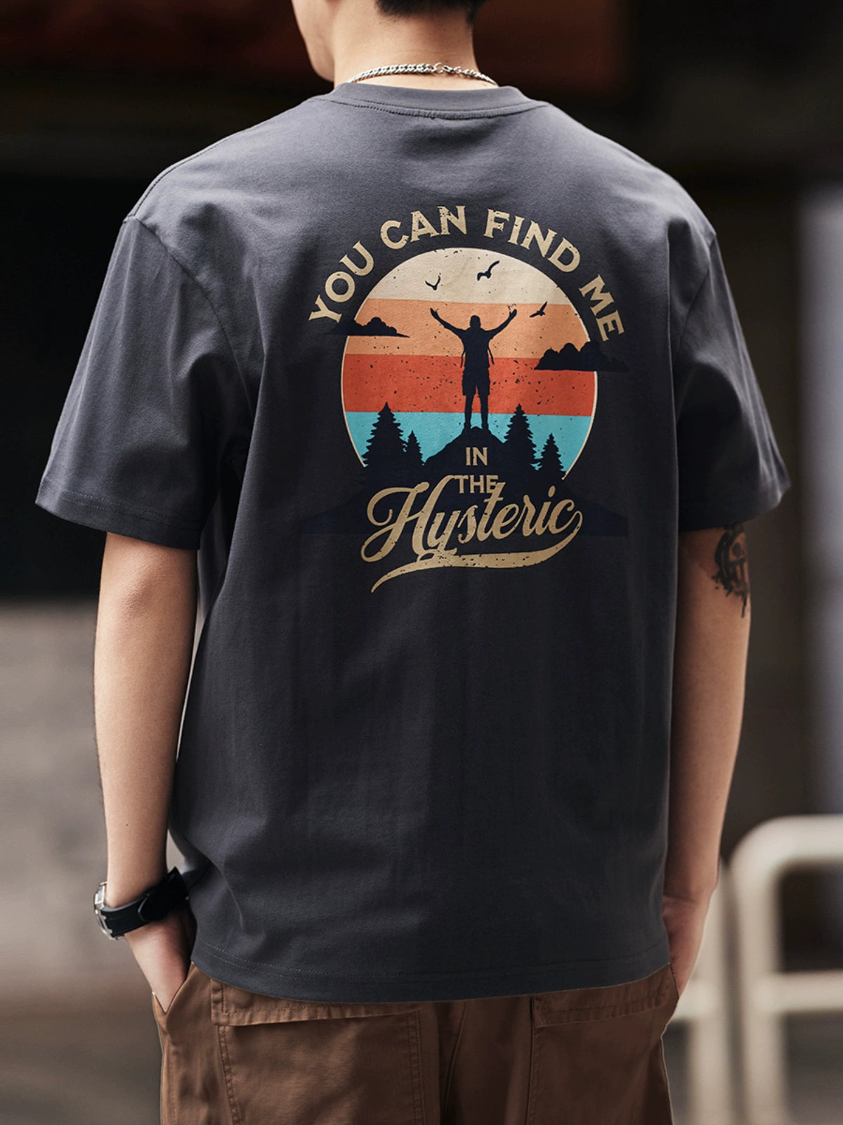 Back-Printed Short-Sleeve T-Shirt