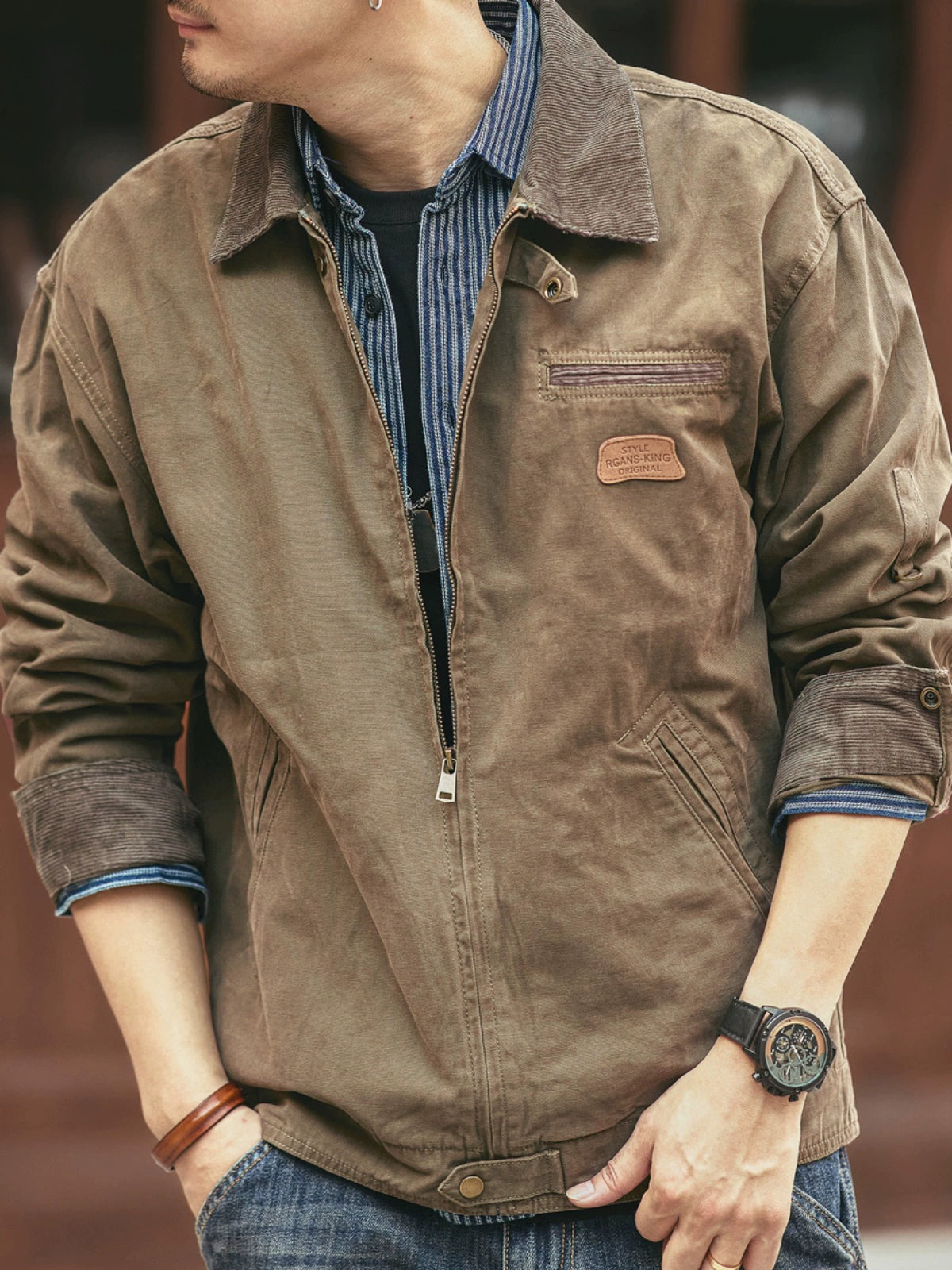 Zipper Workwear Jacket