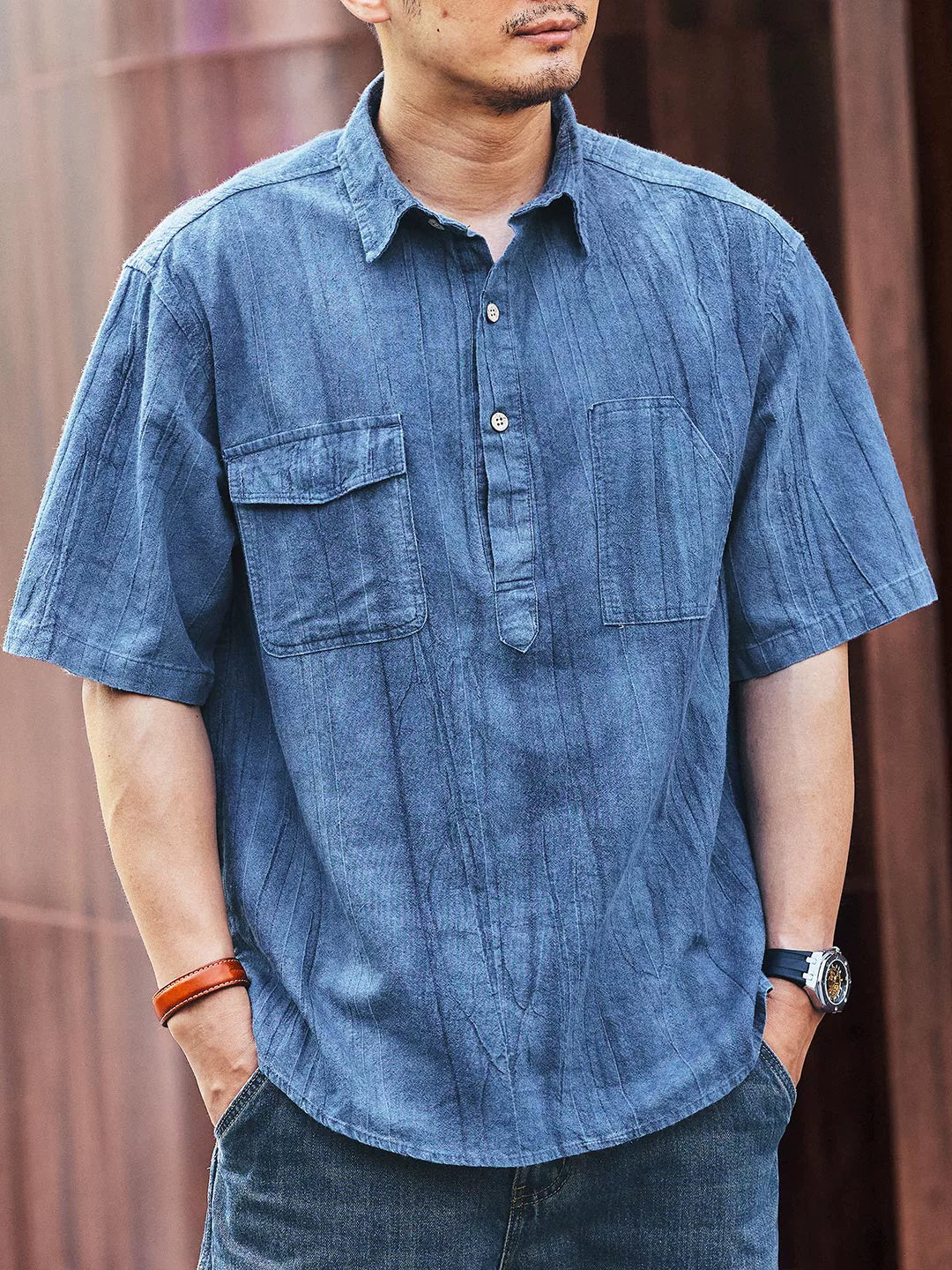 Summer Thin Solid Color Short Sleeve Polo T-Shirt
