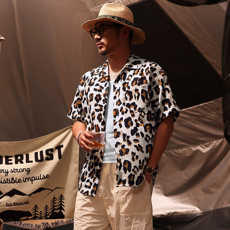 Leopard Pattern Summer Short Shirt