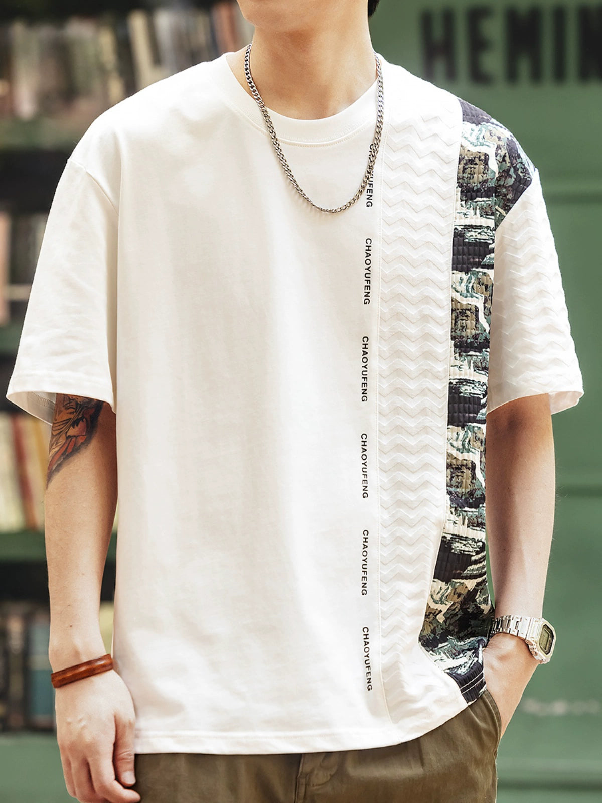 Floral Patchwork Short-Sleeve T-Shirt
