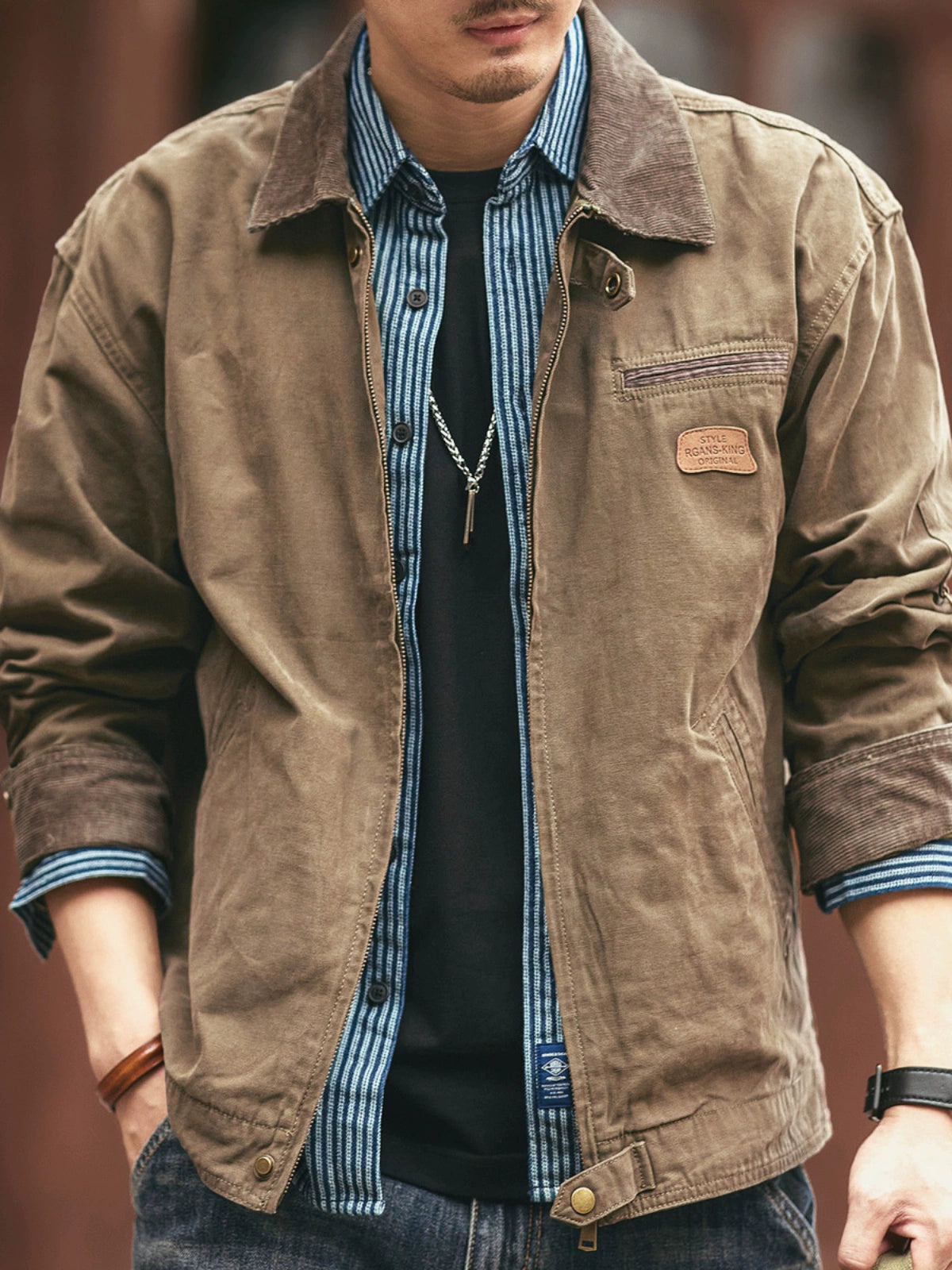Zipper Workwear Jacket
