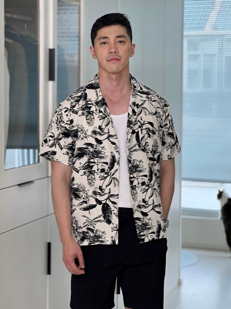 Hawaiian Botanical Print Shirt