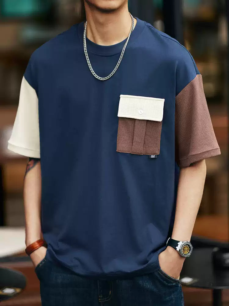 Pocket Color-Block T-Shirt