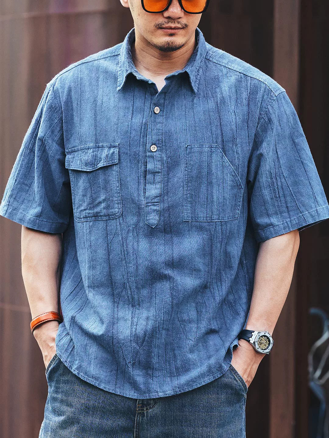 Summer Thin Solid Color Short Sleeve Polo T-Shirt