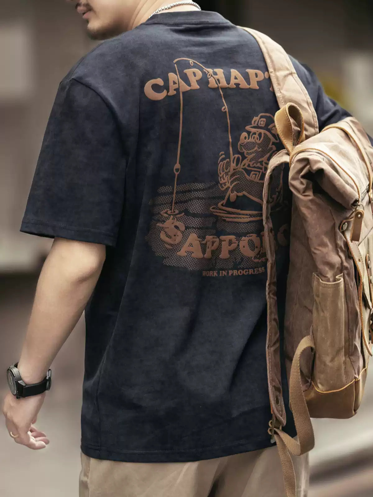 Back-Printed Casual T-Shirt