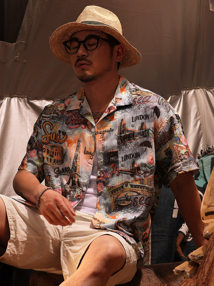 Hawaiian Vacation Style Printed Shirt