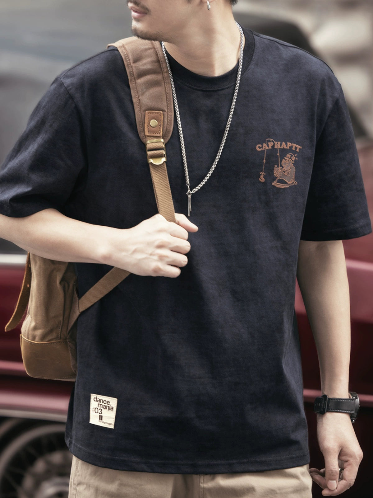 Back-Printed Casual T-Shirt