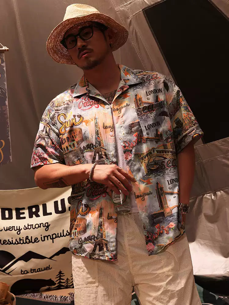 Hawaiian Vacation Style Printed Shirt