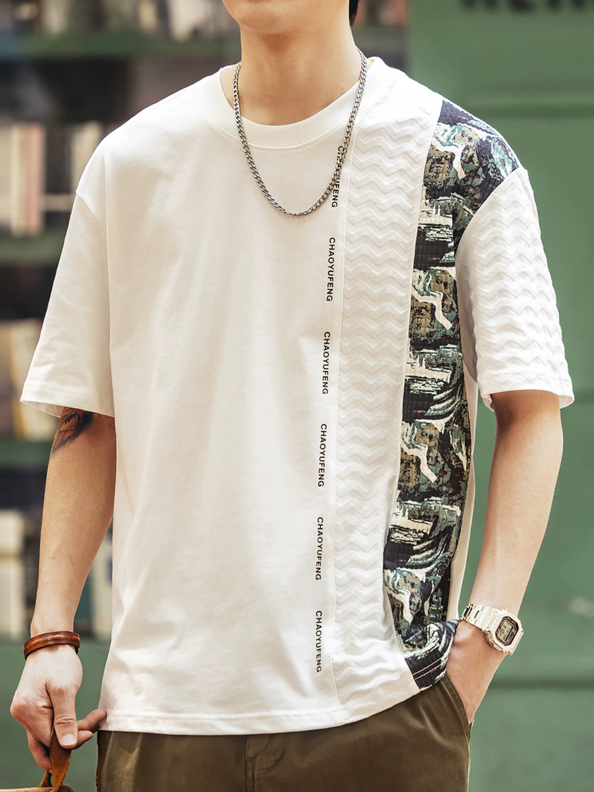 Floral Patchwork Short-Sleeve T-Shirt