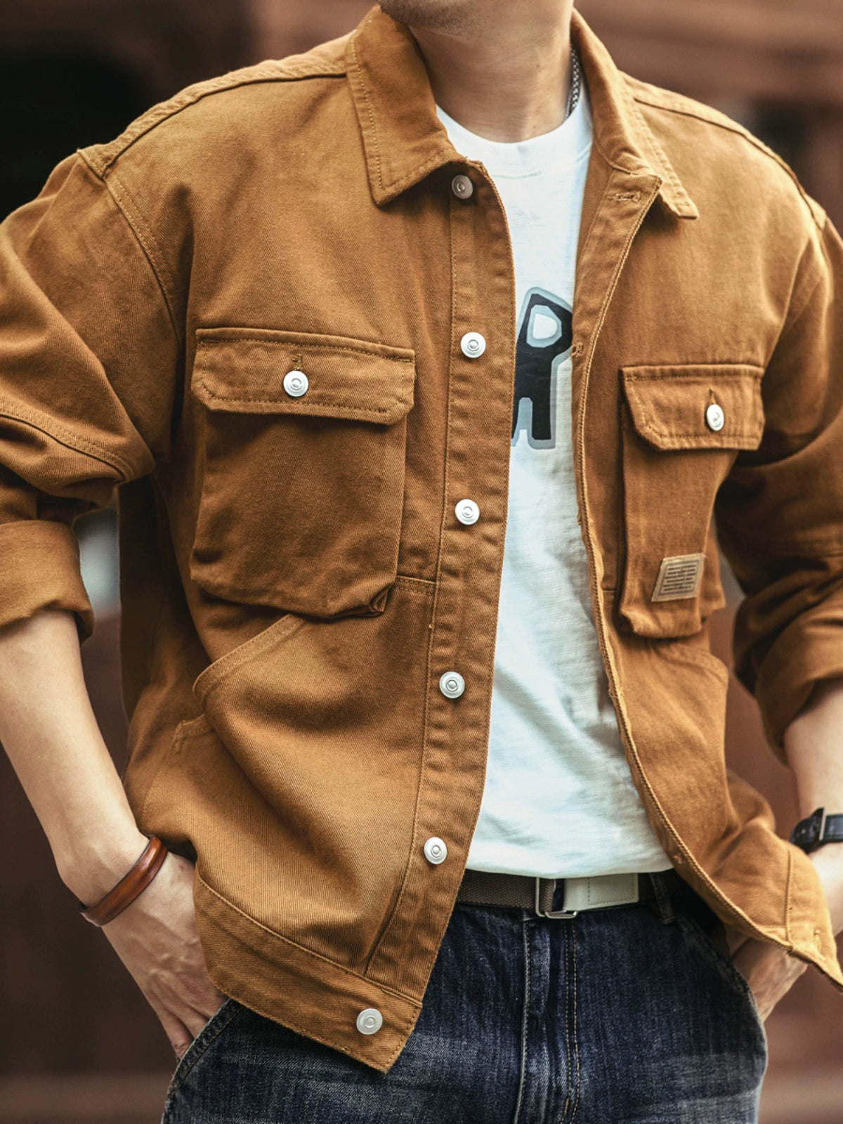 Retro Work Denim Jacket