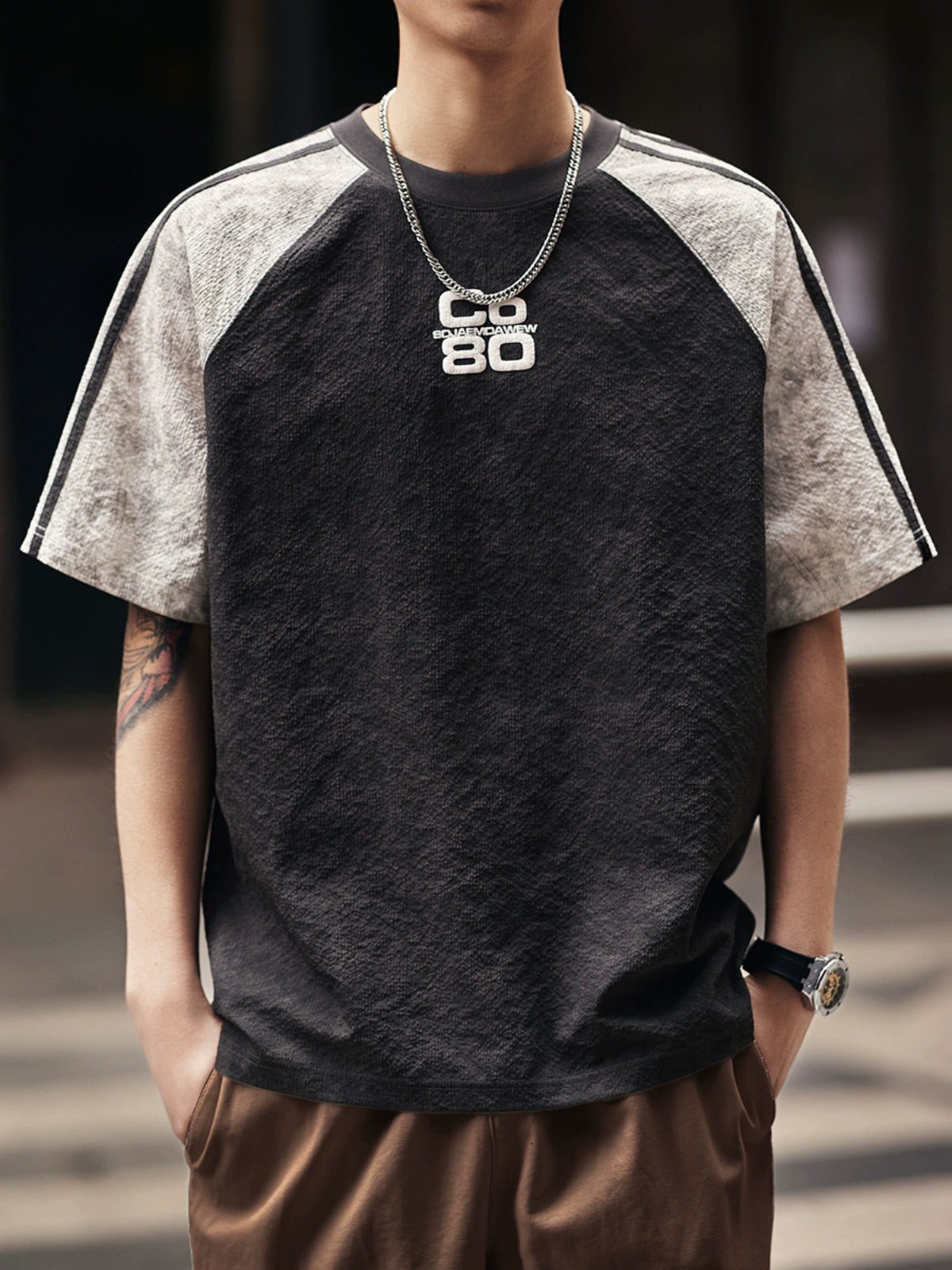 Ice Silk Quick-Dry Seersucker Short-Sleeve T-Shirt